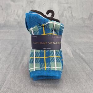 Adrienne Vittadini Crew Socks 6 Pair Shoe Size 5-10 NWT